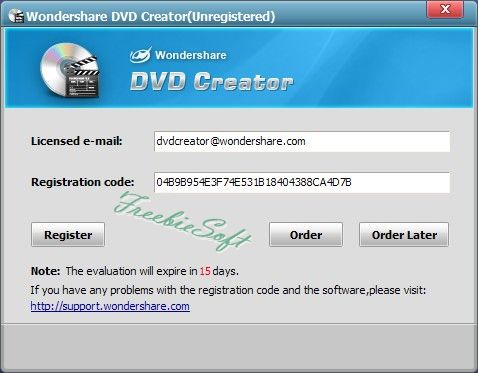 Wondershare DVD Creator 2.6.0.15 + Serial.