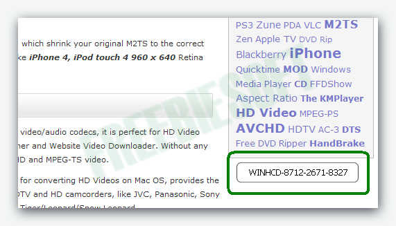4)Download WinX HD Video Converter Deluxe and install . Register it using the license code obtained above .