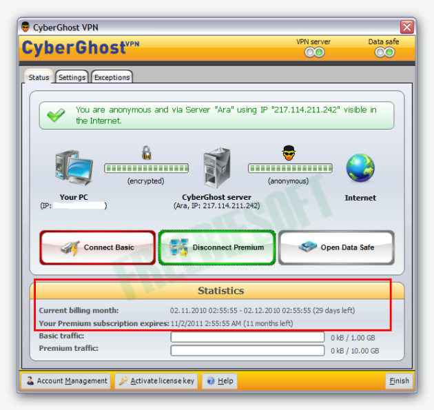 cyberghost 6 serial key free unused